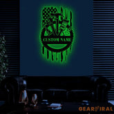 Custom Tools Repair Metal Sign with LED Light Personalized Tools Shop Name Sign Mechanic Tools Decoration Garage Sign